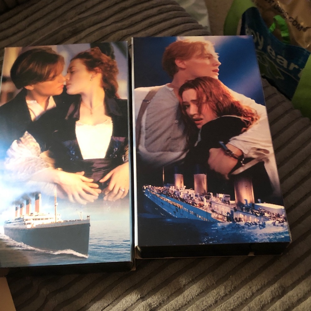 Titan Light Blue & Gold Decorative Movie Box Spine